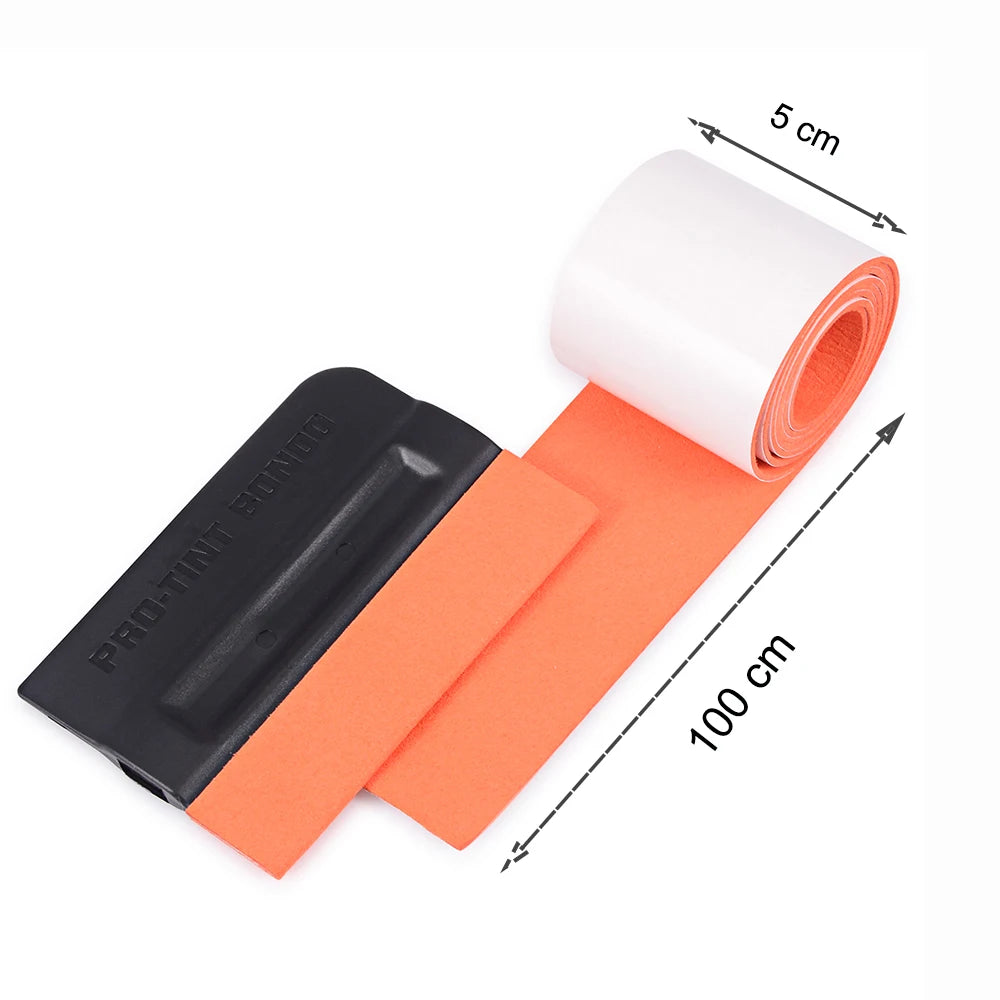 FOSHIO Carbon Fiber Vinyl Wrapping Squeegee Spare Suede Fabric Cloth Car Wrap Tool Window Tint No Scratch Protector Edge