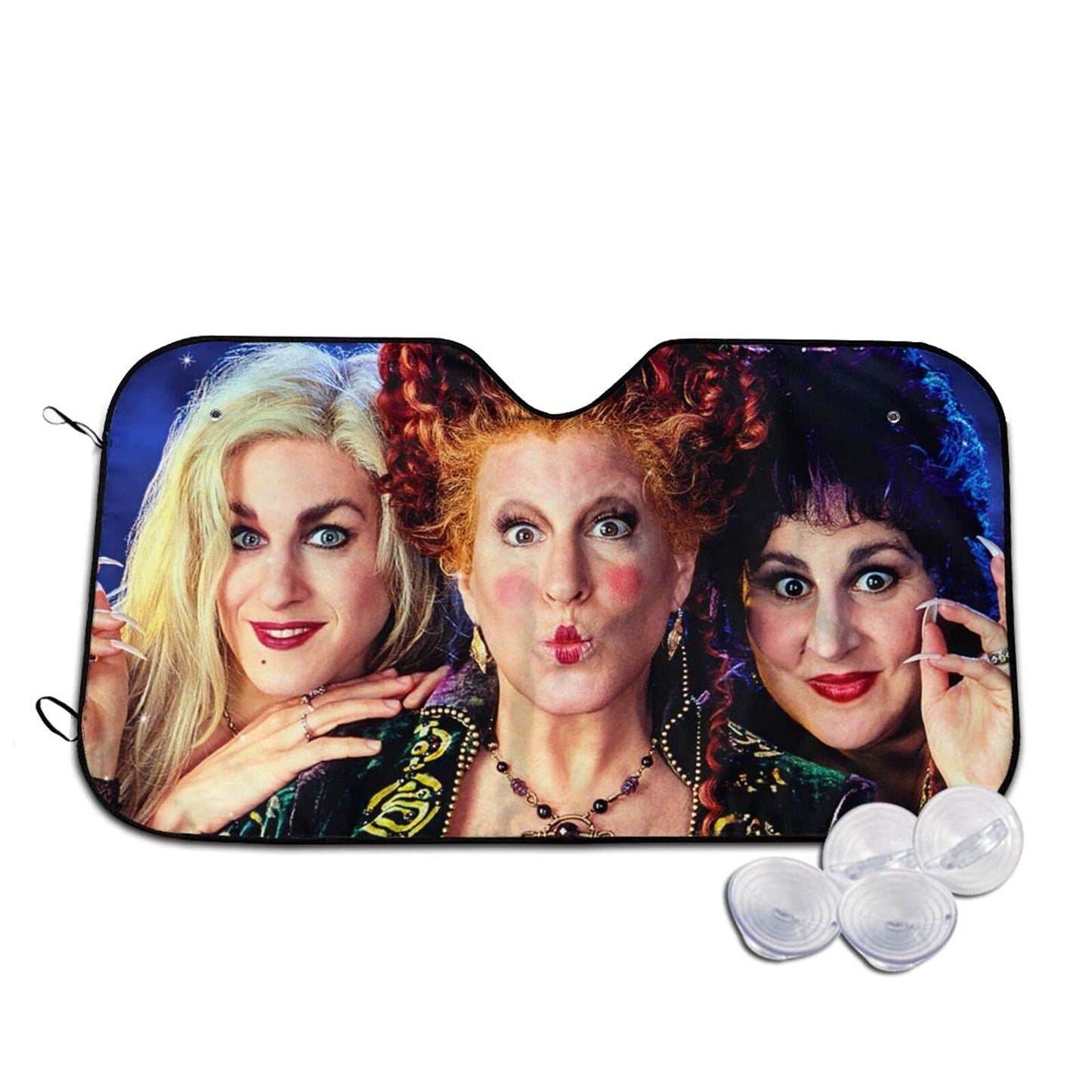 Halloween Hocus Pocus Car Sun Shade, Funny Witch Sun Shade, Car Accessories Windshield Sunshade