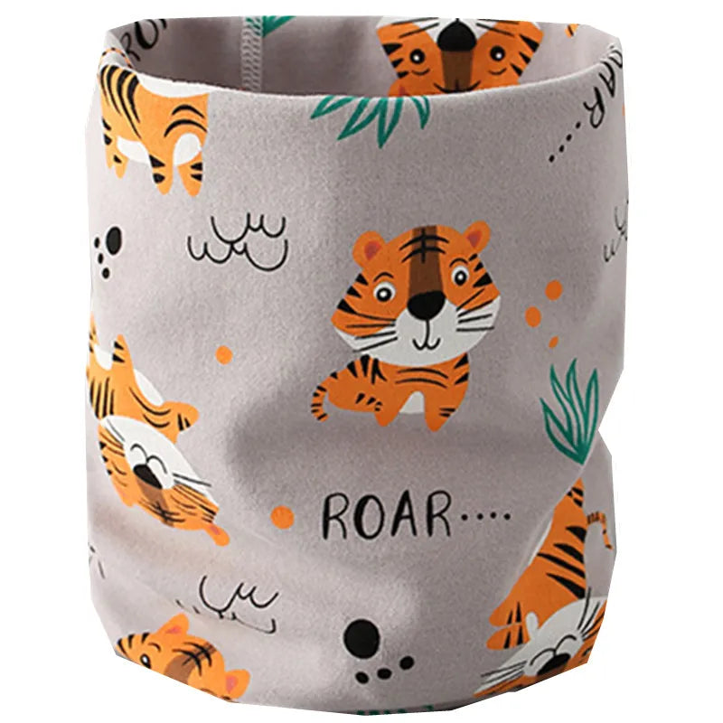 New Autumn Winter Girls Cotton Scarf Kids Scarf Bibs LIC Boys Girls Scarves Lovely Kids Collar Children Bufandas O Ring Scarf