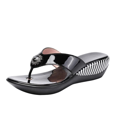 GKTINOO 2023 Summer Platform Flip Flops Fashion Beach Shoes Woman Anti-Slip Leather Sandals Women Slippers Shoe