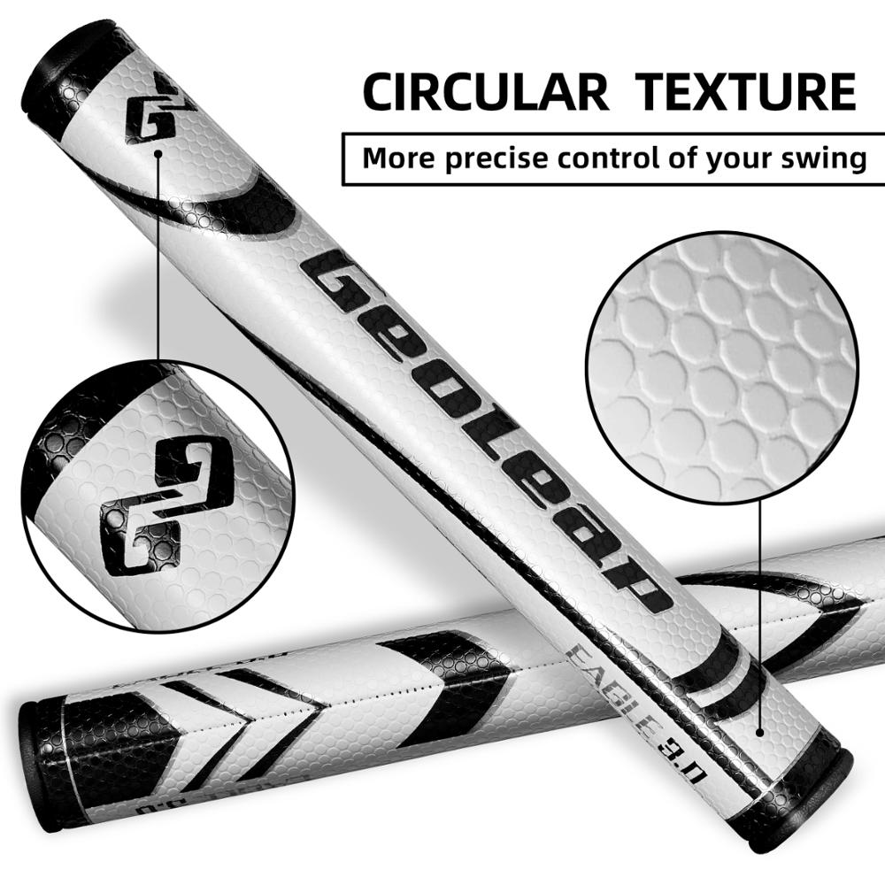 Geoleap Round Putter Golf Grips PU Material Soft Feeling 3.0, 5.0 Two Sizes and Four Colors to Choose