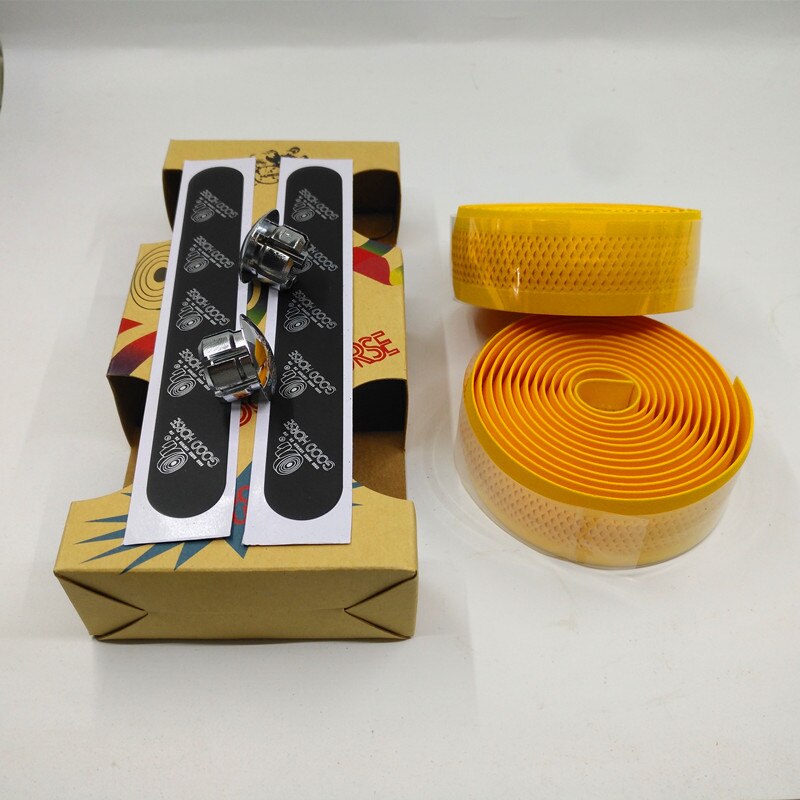 PROMEND Road Bikes Bicycle Handlebar Tape Balck Mesh Design Non-Slip Waterproof Bartape Soft EVA Sponge Tape Black
