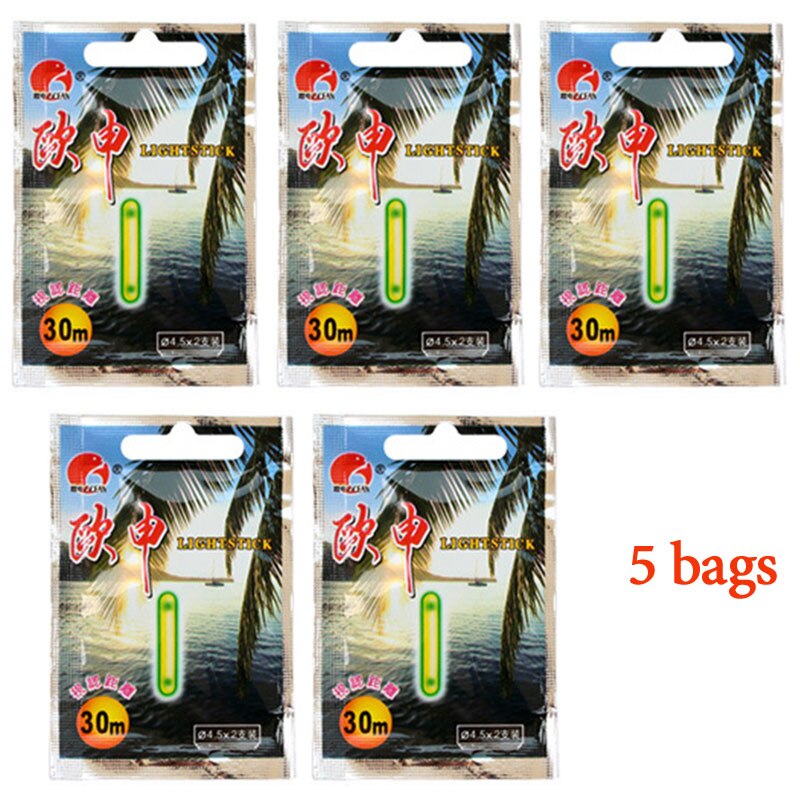 WLPFISHING Lightstick (25pcs or 10pcs) 5bags/Lot Fishing Float Electic Floaters Luminous Light Stick Fluorescent Glowing Stick