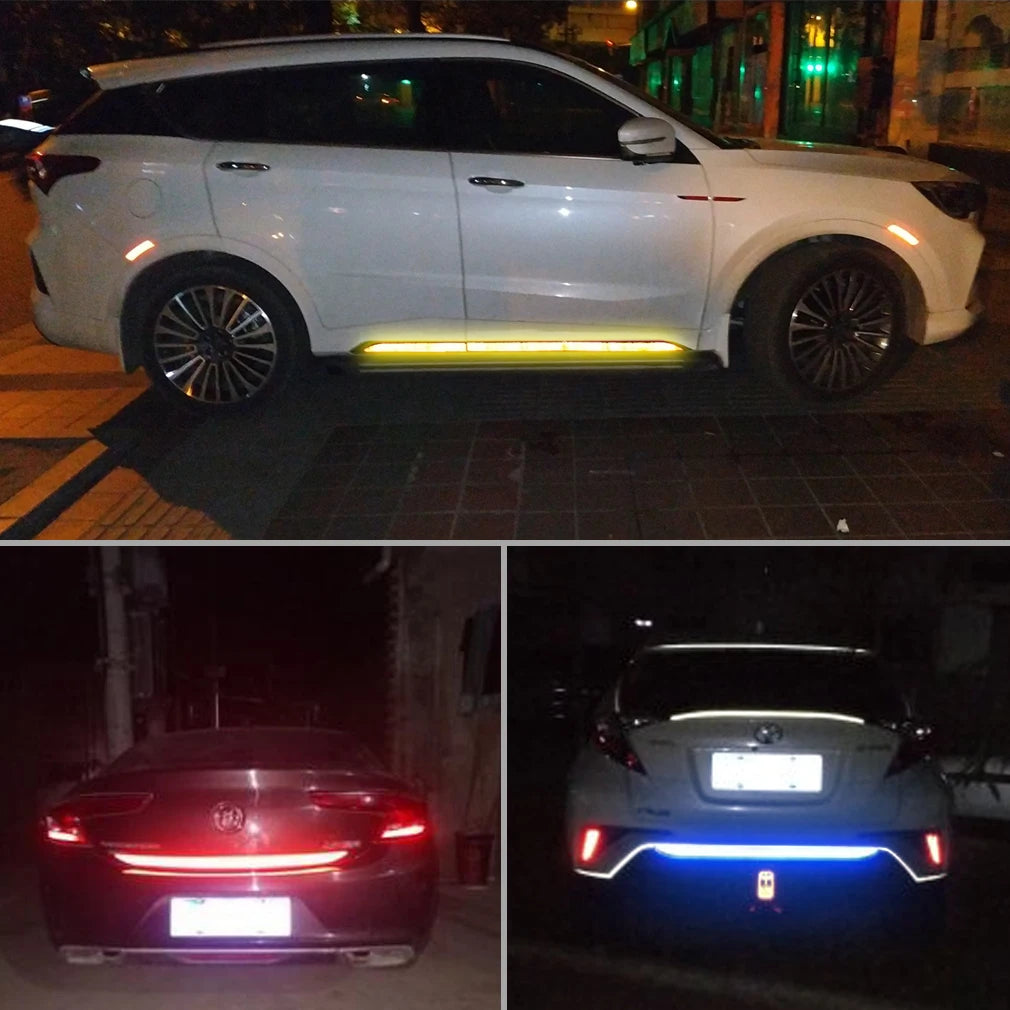 Universal 86.5*3.4cm Car Reflective Sticker Tape Car Accessories Reflective Strip Car Body Trunk Exterior Auto Accessories