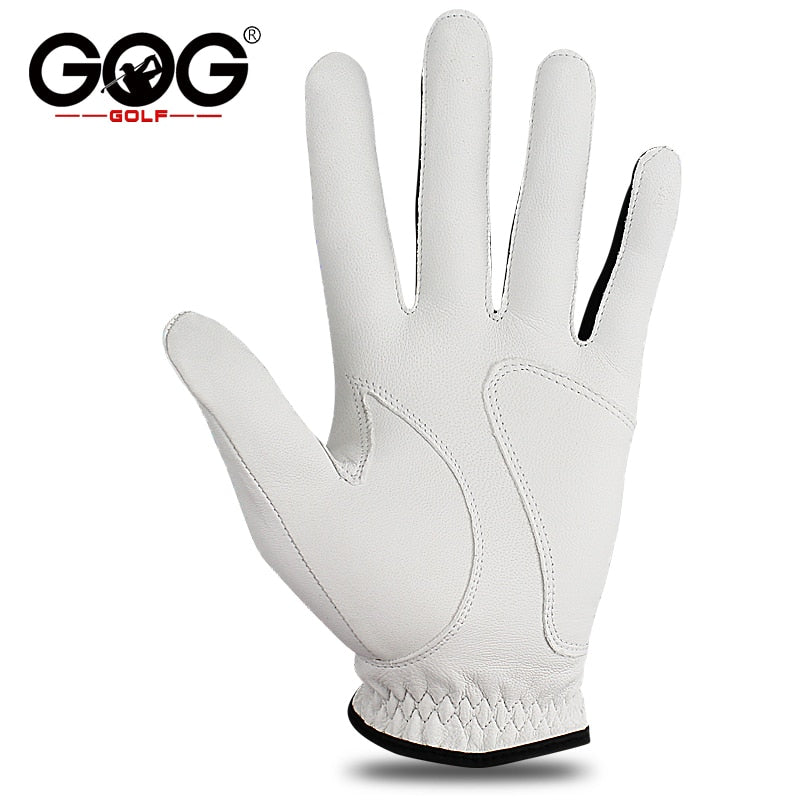 10pcs GOG Golf Gloves Professional Men's Leather Sheepskin Left Golf