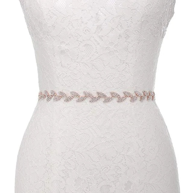Handmade Silver Bridal Belt Rhinestone Waistband Applique for Evening Prom Dresses Wedding Decoration White Beige Sash Ribbon