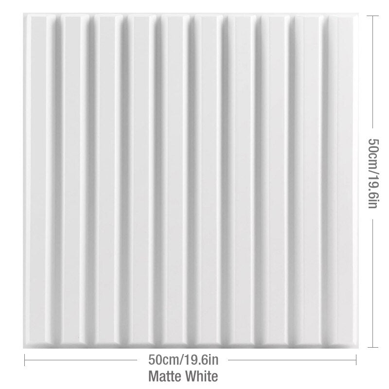 9.8ft/3m 12pcs 50x50cm 3D Wall Sticker Decor Blinds Line Living Room Wallpaper Mural Waterproof 3D Wall Panel Bathroom Kitchen