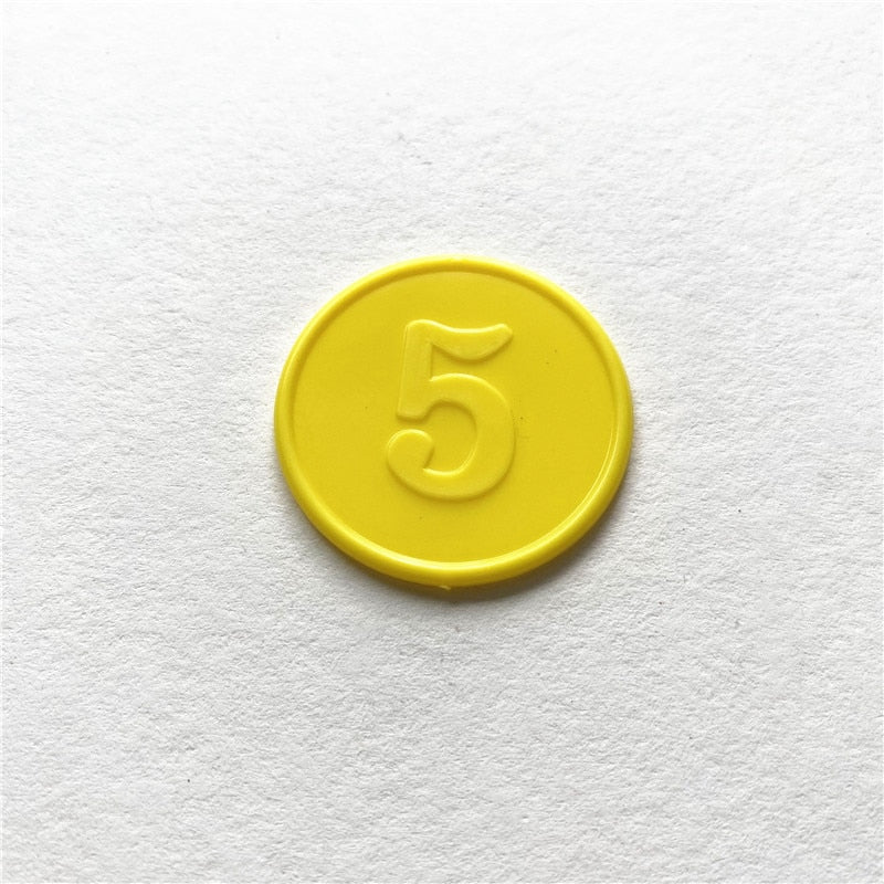 10pcs/Lots!Plastic Poker Chip for Gaming Tokens Plastic Coins Family Club Board Games Toy Creative for Children