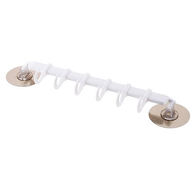 MeyJig Rustproof Bathroom Tools Organizer Towel Holder Key Hooks Kitchen Organizer Cupboard Storage Rack Shelf