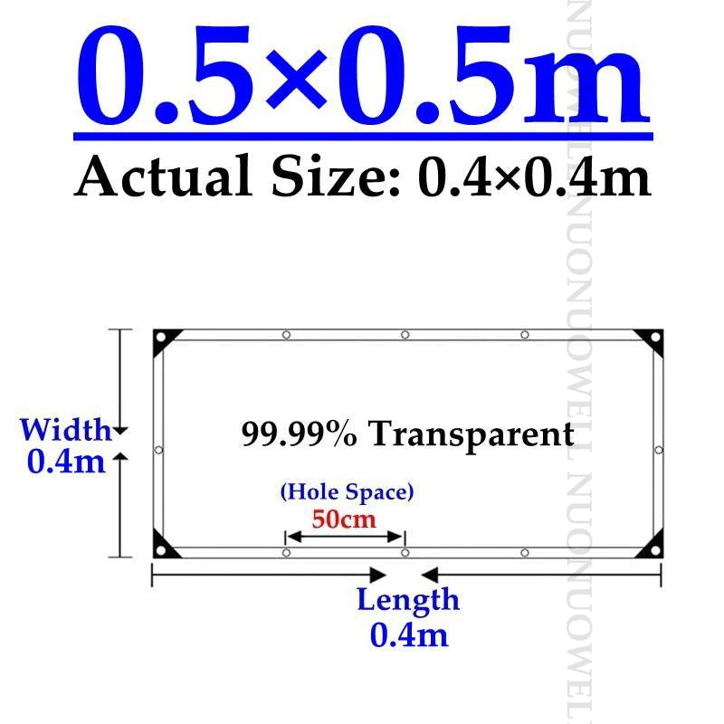 99.99% Transparent PVC Tarp Balcony Rainproof Cloth палатка Toldos Camping Tent Shading Net Tarpaulin Succulent Plants Cover