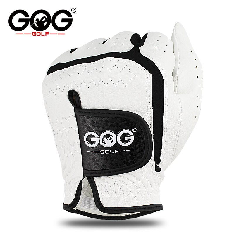 10pcs GOG Golf Gloves Professional Men's Leather Sheepskin Left Golf