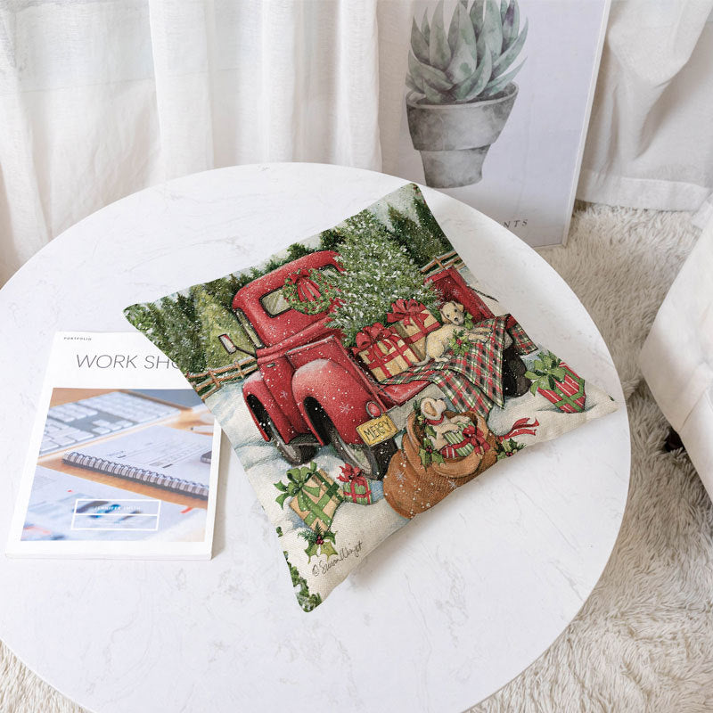 Merry Christmas Decoration Pillow Cover 45x45cm Linen Pillowcase Christmas Decorations for Home Soldier Cushion Cover