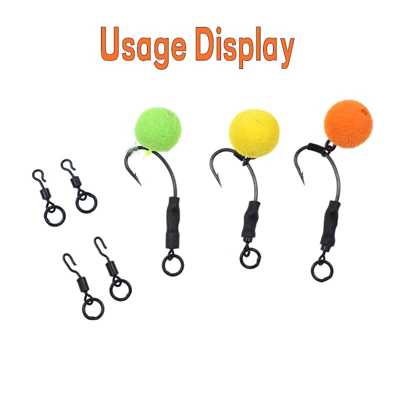 JIGEECARP 10/25pcs Carp Fishing Spinner Swivel for Ronnie Rig Quick Change Swivel Connector Carp Coarse Fishing Terminal Tackle