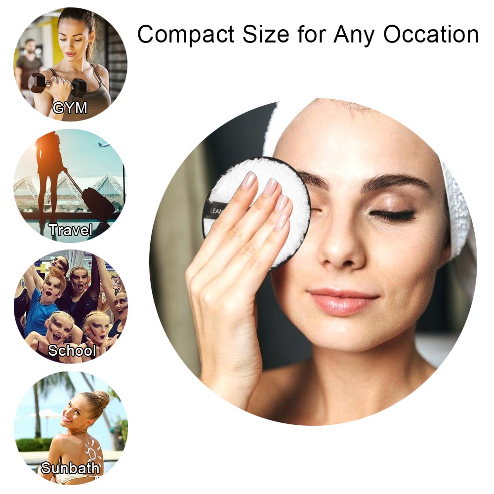 Makeup Remover Puff Reusable Make-Up Pads Washable Cleansing Cotton Microfiber Cloth Pad Skin Care Nail Art Cleaning Wipe Tools