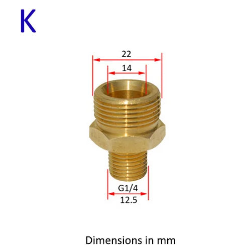 Pressure Washer Gun Lance Bayonet Adapter Snow Foam Lance Adapter High Pressure Car Washer Foam Gun Nozzle Connector for Karcher