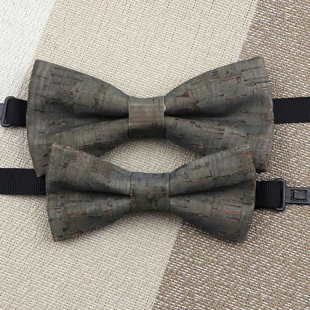 Fashion New Cork Wood Kids Bow Ties Novelty Handmade Fancy Bowtie Adjustable Butterfly Party School Children Accessories