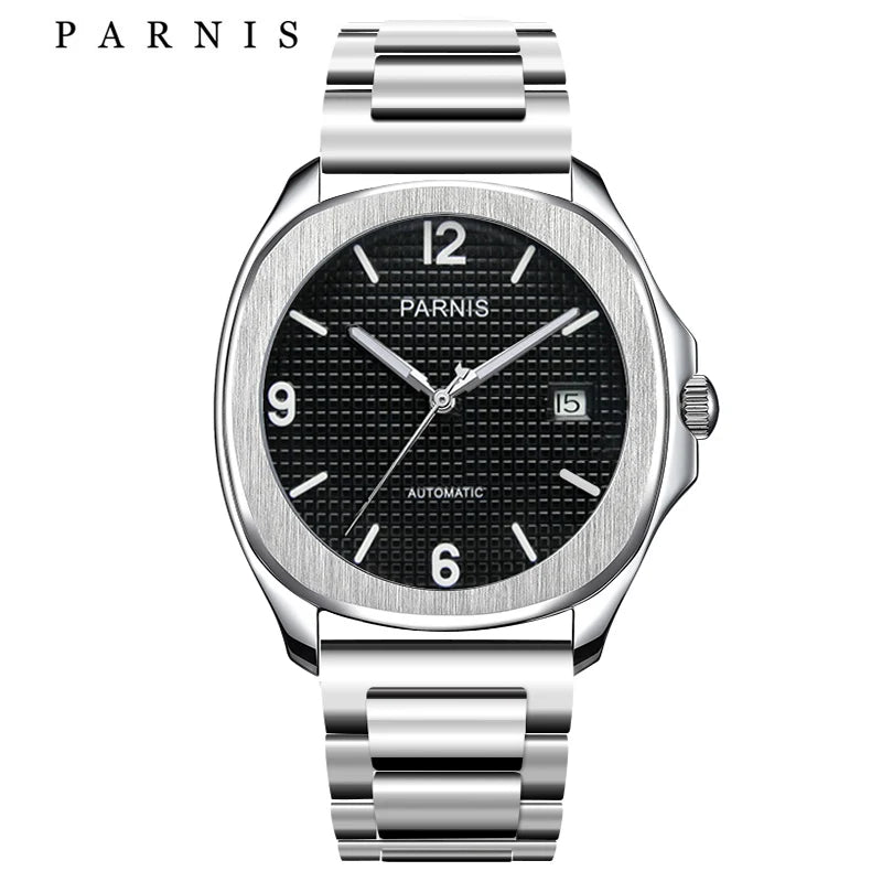 Fashion Parnis 40mm Automatic Watch Minimalist Men Miyota Sapphire Crystal Mechanical Sports Watches Relogio Masculino Man
