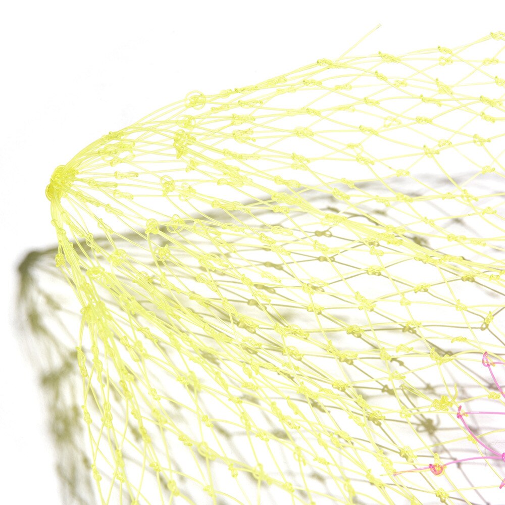 Collapsible Fishing Tools Nylon Fishing Net Rhombus Mesh Hole Depth Folding Nylon Landing Dip Net 3 Sizes High Quality