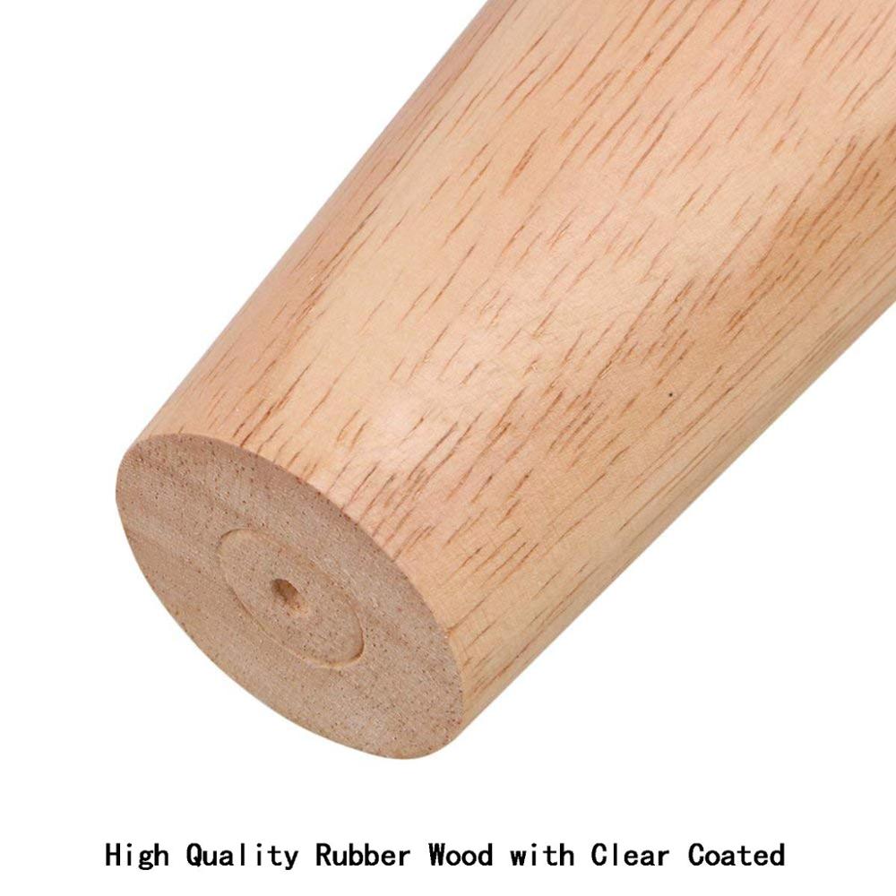12CM Solid Wood Furniture Sofa Legs Set M8 Bolt Oak Tapered Replacement Sofa Bench Chair Coffee Table Cabinet Leg Set of 4