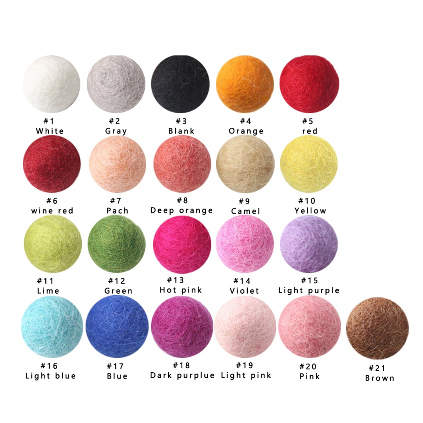 Nepal Wool Ball 100PC 2cm Multicolour Felt Balls Christmas Decor Baby Room DIY Rattle Handmade Crafts Baby Accessories