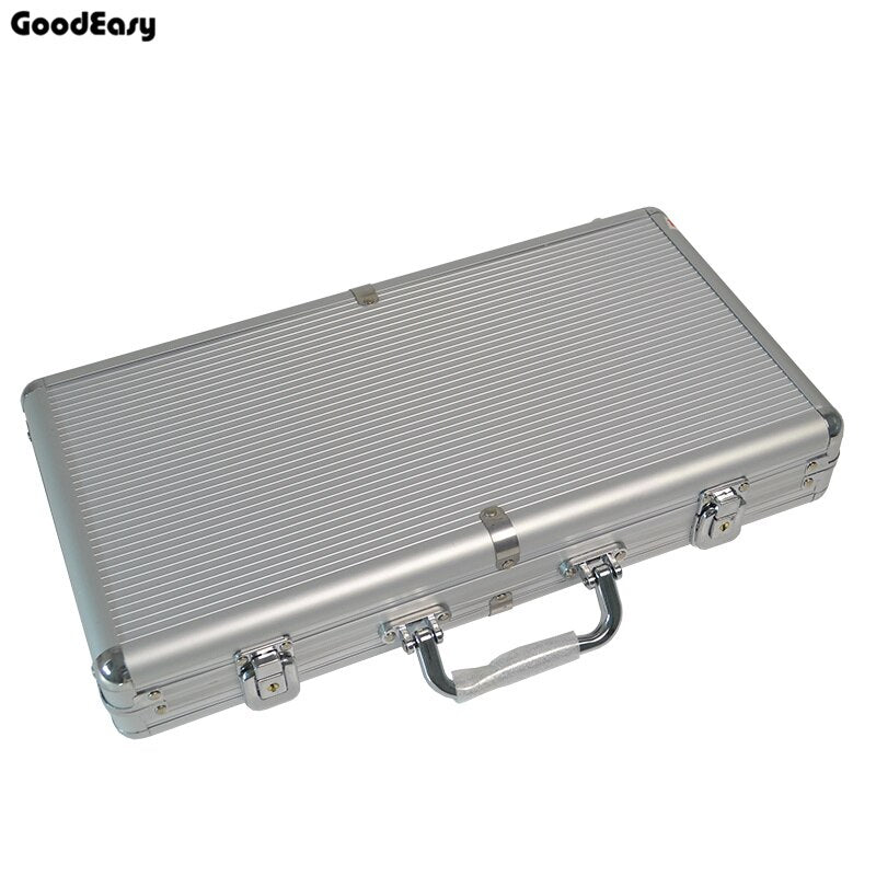 Aluminum Casino Texas Poker Chips Case Capacity Suitcase Black Jack Poker Container Box Tool Case Outdoor Vehicle Kit Box