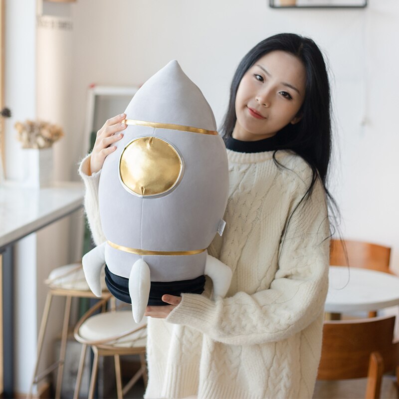 Plush Astronaut and Spaceship Toy Stuffed Soft Science Fiction Type Soft Doll Kids Toys Creative Toys Children Birthday