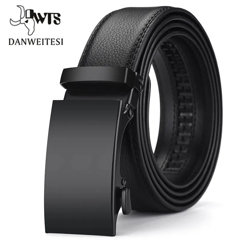 Leather Belts for Men Automatic Male Belts Cummerbunds Leather Belt Men Black Belts Cinturon Hombre