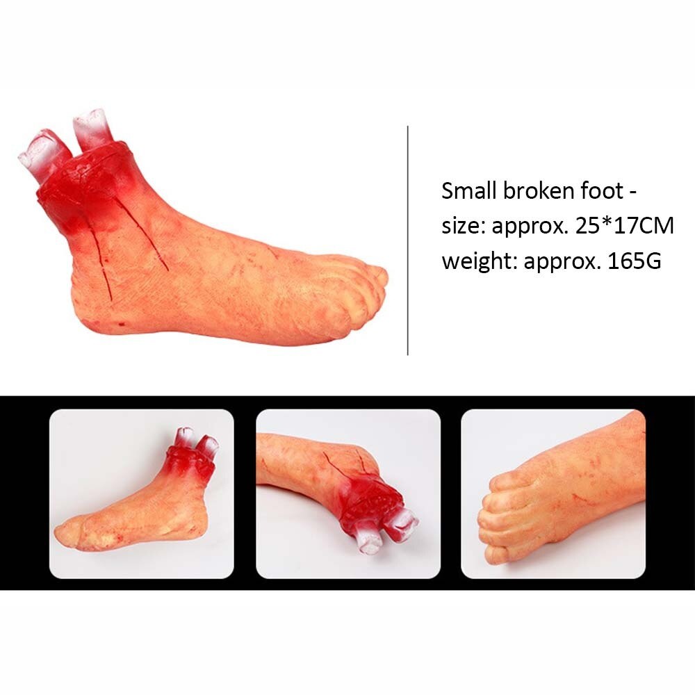 Halloween Horror Props Bloody Hand Haunted House Party Decoration Scary Fake Hand Finger Leg Foot Brain Heart Halloween Supplies