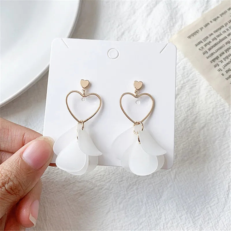 Trendy Earrings Flowers Stud Earrings for Women Vintage Creative Temperament Contracted Woman Stud Earrings Fine Jewelry