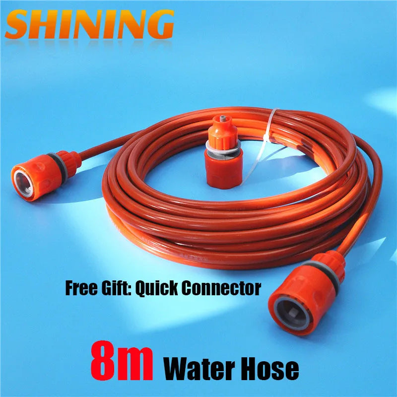 25 Feet 8m Orange PU Car Washing Garden Watering Hose Pipe With Quick Connector High Pressure Car Washer Pipeline Conduit 5*8mm