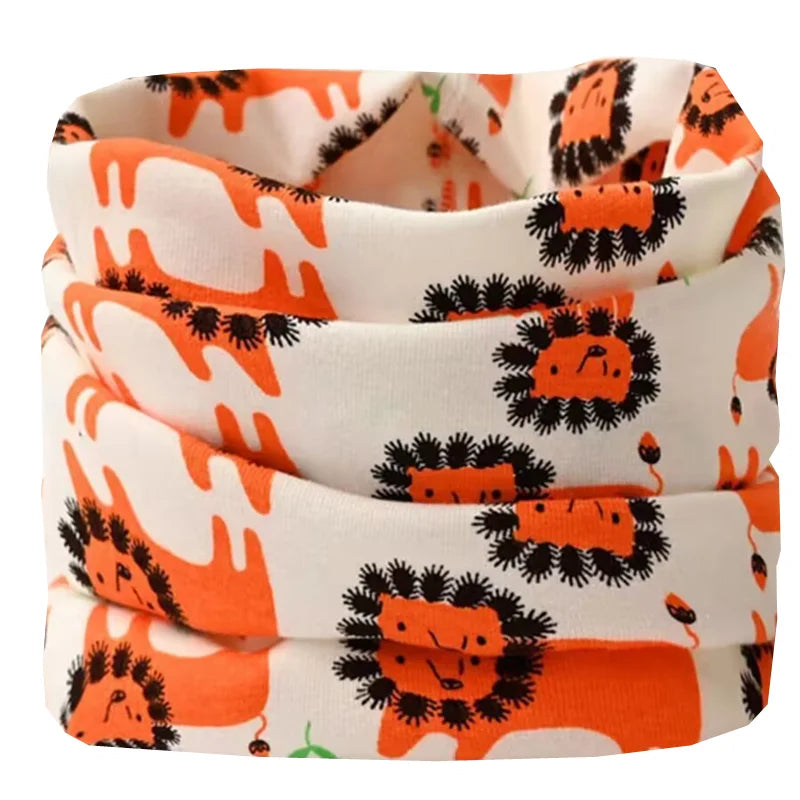 New Autumn Winter Girls Cotton Scarf Kids Scarf Bibs LIC Boys Girls Scarves Lovely Kids Collar Children Bufandas O Ring Scarf