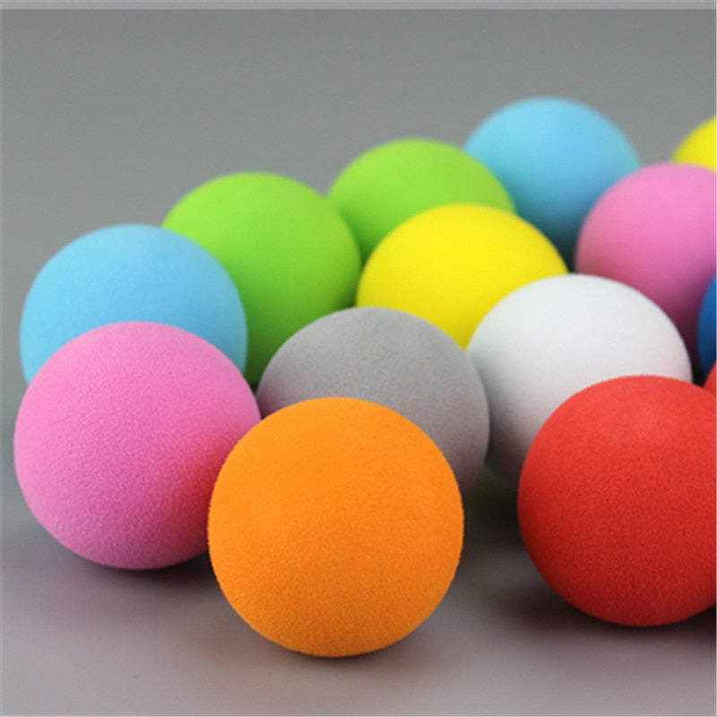 30pcs 42mm EVA Foam Golf Soft Sponge Monochrome Balls for Outdoor Golf Practice Balls for Golf/Tennis Training Solid 9 Colors