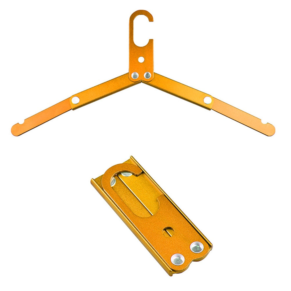 New Aluminum Alloy Folding Clothes Hanger Outdoor Camping Coat Drying Rack Space