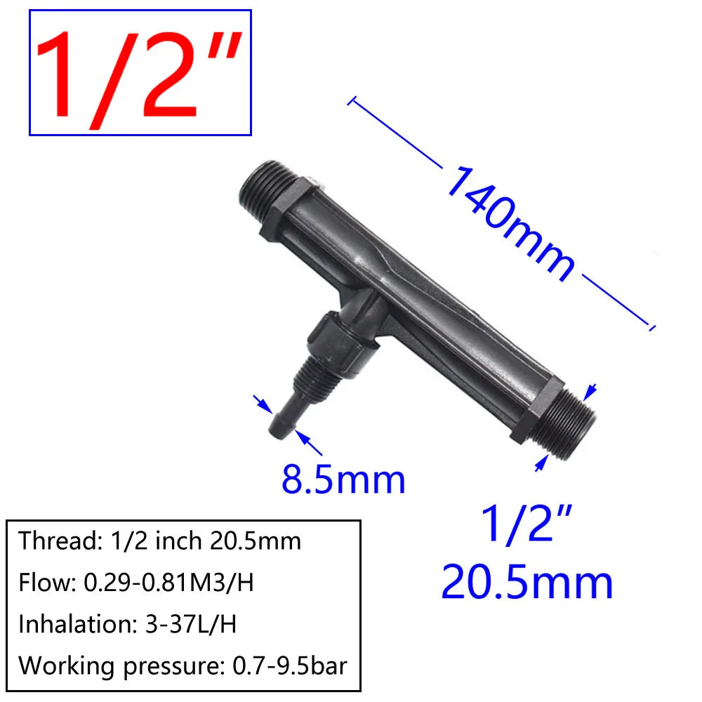 Irrigation Venturi Fertilizer Injector Male 3/4 1/2 1" 1.5" Automatic Fertilizer Kit Irrigation Venturi Mixer Injectors 1pcs