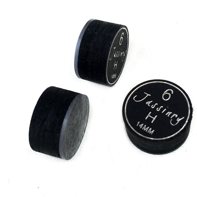 50pcs/Lot Jassinry Billiards Cue Tips With Transparent Cushion 14mm Pool Tips in S/M/H Billiard Accessories