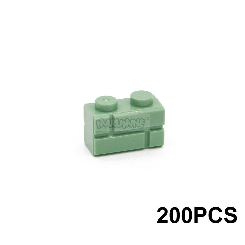 MARUMINE 150PCS 1x3 Wall Bricks Cube Idea Part House Build Block Parts 3622 Compatible Accessories DIY Assembly MOC Street View