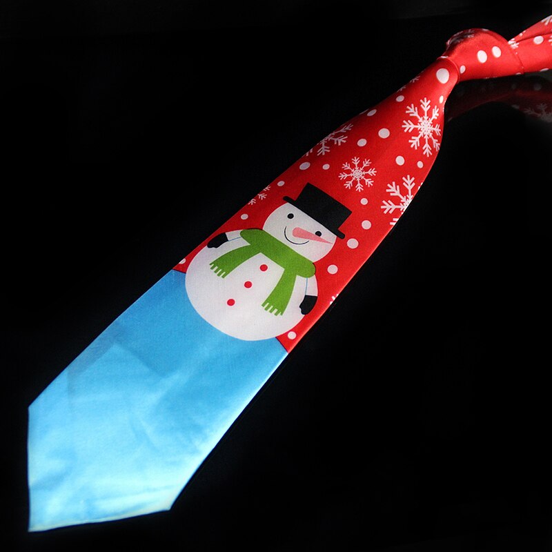 Novelty Design Christmas Ties Red Good Quality Printed Necktie Halloween Christmas Tree Snowman Elk Tie for Men Christmas