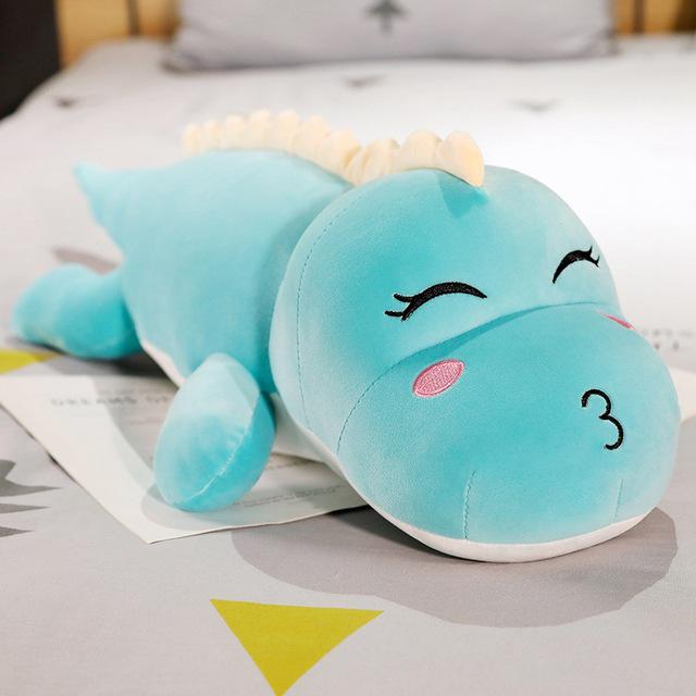 New Big Size Long Lovely Dinosaur Plush Toy Soft Cartoon Animal Dinosaur Stuffed Doll Boyfriend Pillow Kids Girl Birthday