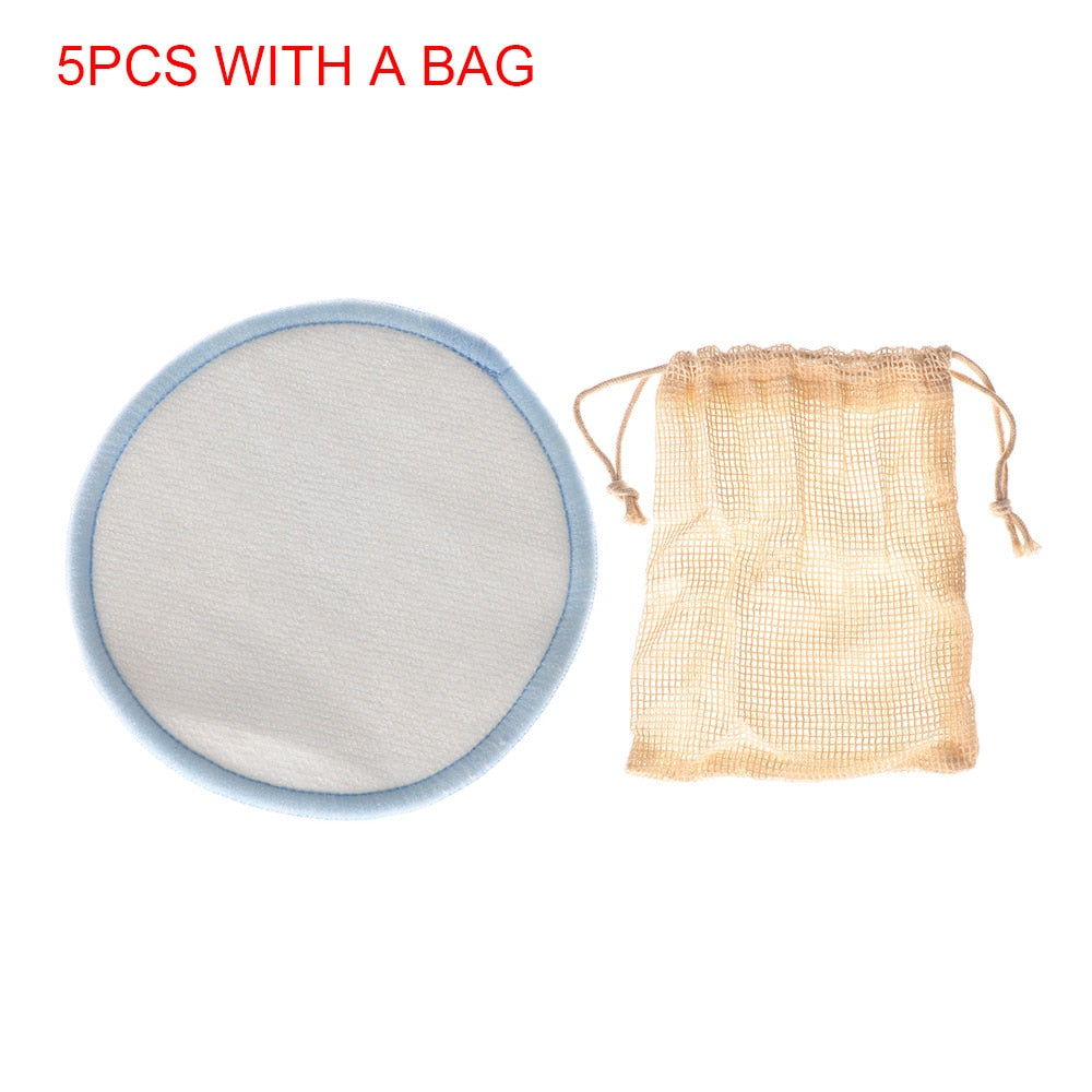 5/10/16/20pcs Bamboo Cotton Reusable Makeup Remover Pads Three Layers Washable Facial Cleansing Wipe Pads Makeup Beauty Tools