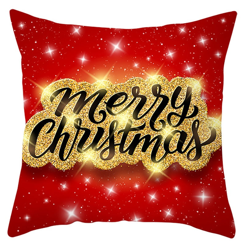 45x45cm Santa Claus Christmas Pillowcase Merry Christmas Decor for Home Christmas Ornament Xmas