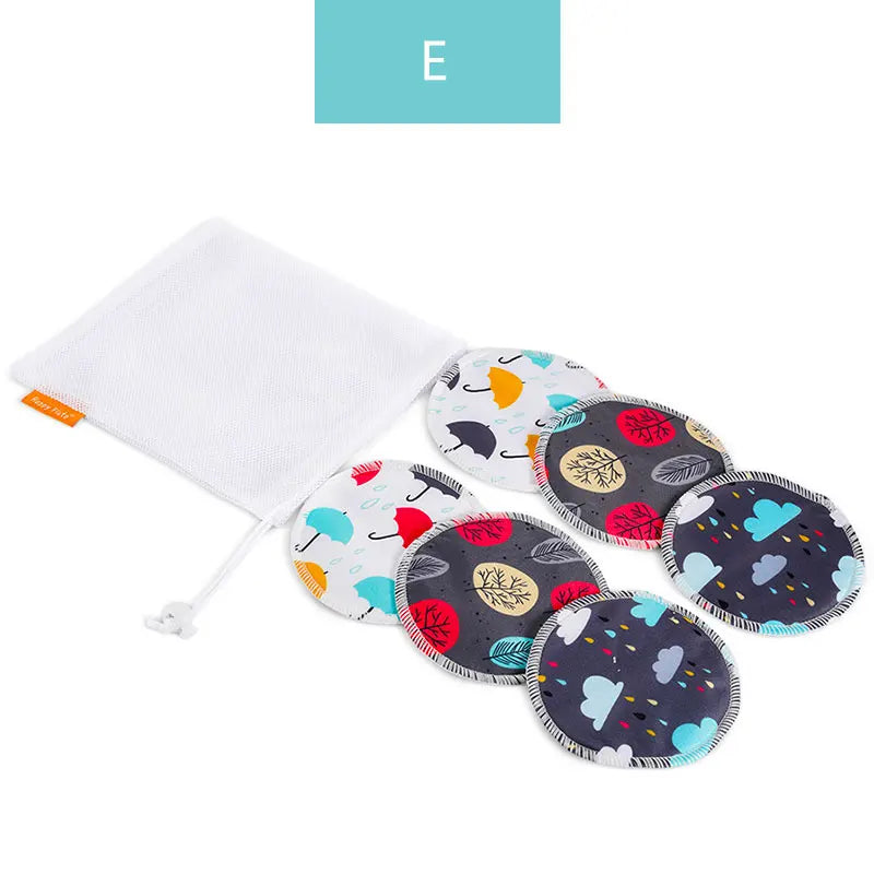HappyFlute Super Absorbency Bamboo Nursing Pads Mum Use With Laundry Bag Waterproof Washable Feeding Pad Reusable Breast Pads