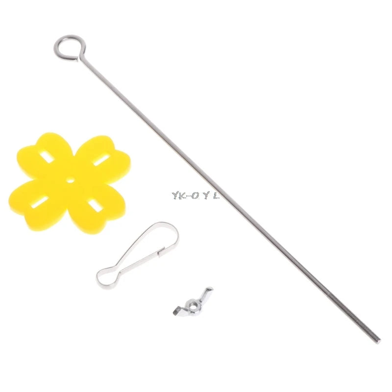 Bird Food Holder Stainless Steel Parrot Vegetable Fruit Feeder Treat Skewer for Finch Cockatiel Metal Hanging Hook