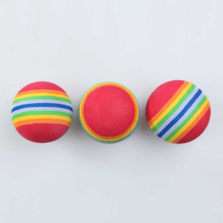 50pcs/Bag Rainbow Color Golf Training Foam Balls Golf Swing Indoor Training Aids Practice Sponge Foam Balls