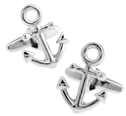 Cufflinks Retail Novelty Sail Design Blue White Color Sport Series Cufflinks for Men Cuff Links