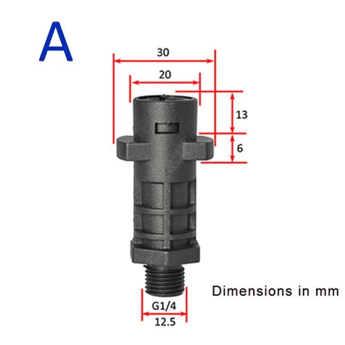 Snow Foam Lance Adapter Foam Gun Lance Nozzle Connector Foam Cannon Adapter for Karcher K2 K3 K4 K5 K6 K7 High Pressure Washer