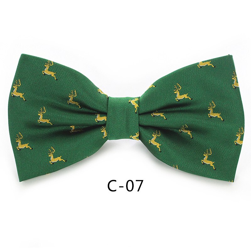 JEMYGINS Christmas Bow Ties for Mens Shirt Snowflake Christmas Tree Pattern Men Silk Bow Tie Christmas