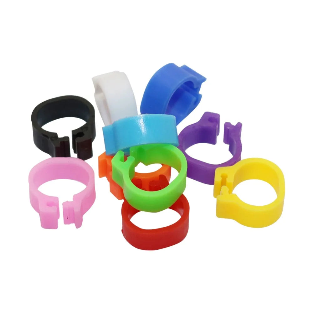 400 Pcs 8mm Bird Foot Clip Ring Pigeon Training Tools 10 Colors Bird Parrot Feeding Identification Foot Ring Animal Supplies
