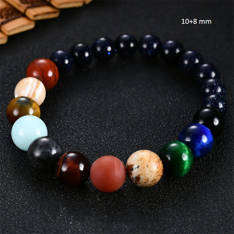 2023 Eight Planets Bead Bracelet Men Natural Stone Universe Yoga Solar Chakra Bracelet for Women Men Jewelry
