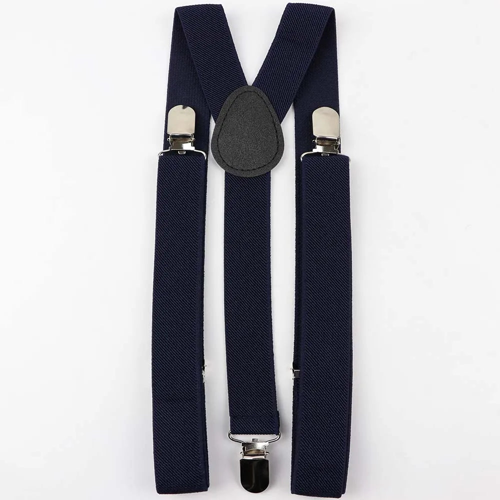 Solid Color Man's Belt Men Women Suspenders Polyester Y-Back Braces Adjustable Elastic
