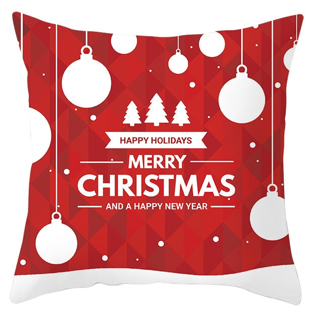 45x45cm Santa Claus Christmas Pillowcase Merry Christmas Decor for Home Christmas Ornament Xmas